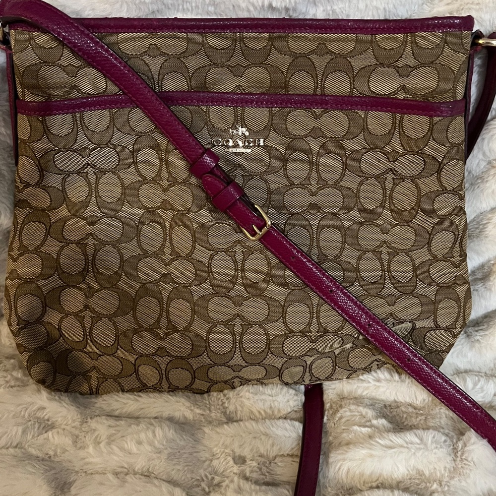 Coach File Crossbody In Signature Canvas - Authen… - image 2